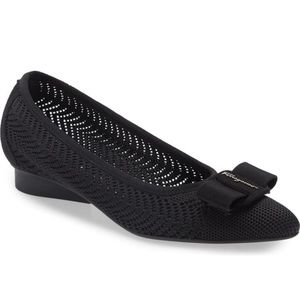 Salvatore Ferragamo Viva Bow Pointed Toe Flats